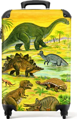Produktbild von NoBoringSuitcases.com® - Dino-Koffer - Jungen Trolley Kinder - 55x35x25Handgepäck Koffer 55x35x20 cm, 36L,
