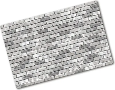 Produktbild von Tulup Glas Herdabdeckplatte - 80x52 cm - Glaskeramikkochfeld-Abdeckung Spritzschutz Glasabdeckplatte - Einteilig - Sonstige - Backsteinmauer - Grau