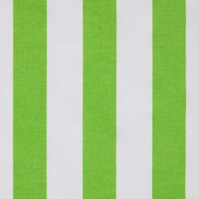 Produktbild von HOMESCAPES Grün-weiß gestreifter Baumwollstoff – Meterware breite Streifen, 150 cm breit