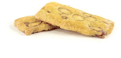 Produktbild von Peters Mandelschnitten aus Gewürz Mürbeteig und ganzen Mandeln 100g