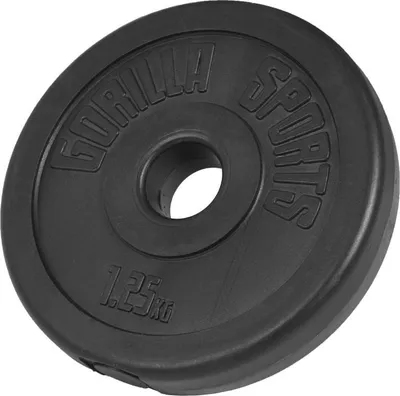 Obrázek produktu pro Gorilla Sports Činkový kotouč z plastu, výplň cement 1,25 kg