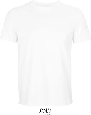 Image de SOLs 03805 | T-shirt unie Odyssey - Coton recyclé / Polyester - Couleur : Blanc - Taille : XS