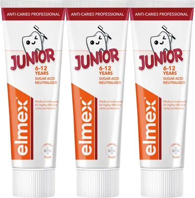 Produktbild von Junior Professional Trio Zahnpasta 3 x 75 ml