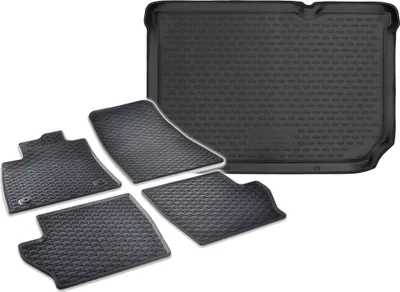 Produktbild von Gummi Kofferraumwanne + Fußmatten Set für Ford Fiesta MK8, Bj. 2017-
