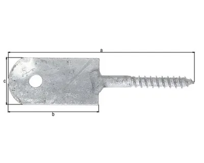 Produktbild von ALBERTS Zaunriegel Zaunbeschlag Lasche Verbinder Zaunbau Stahl verzinkt 60x30 mm