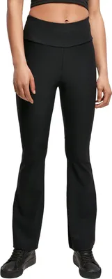 Obrázek produktu pro Dámské leginy Urban Classics Ladies High Waist Rib Boot Cut Leggings black - 5XL