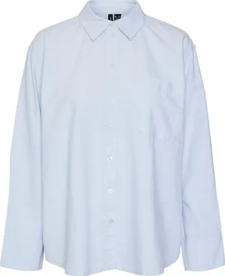 Produktbild von VERO MODA Bluse locker geschnitten Hemdkragen Streifenmuster Größe: XL