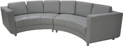 Image de Canapé rond, meubles de salon, canapés en cuir, divans, fauteuils, assises rembourrées, forme ronde, design d'angle