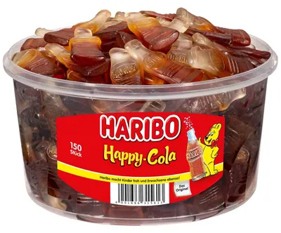 Image de Bonbons gélifiés aux fruits Haribo - Happy Cola, 150 pièces
