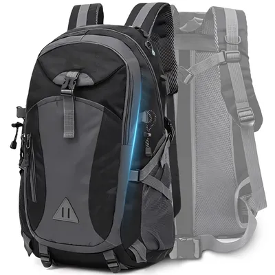 Produktbild von 40L Männer im Freien Rucksack Wasserdicht, Laptop Herren Schulrucksack Großer Business Notebook Backpack für Arbeit Reisen Männer Jungen Schwarz Retoo