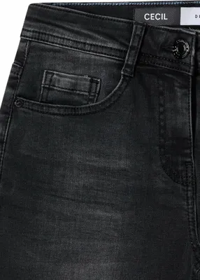 Produktbild von Cecil Damen Bootcut Jeans High Waist Slim Fit 5-Pocket mit Stretchanteil