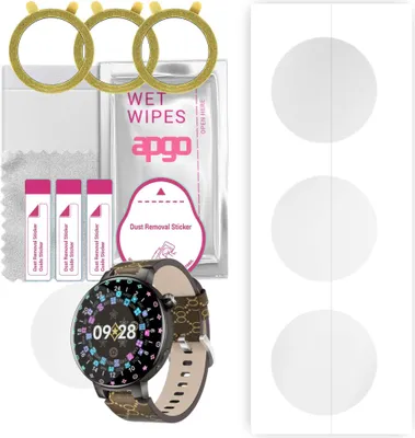 Produktbild von apgo 3 Stück Schutzfolie, klar, kompatibel mit Kumi GT6 Pro Smartwatch, Hydrogel Displayschutzfolie mit Positionierhilfe, Displayfolie, robust und kratzfest