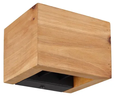 Produktbild von Wandleuchte, Holz, schwarz, UP DOWN, verstellbar, H 9,8 cm
