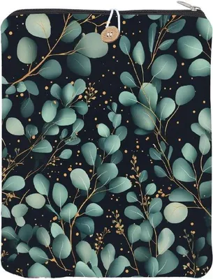 Image de Housse de protection pour ordinateur portable, 28 x 22 cm, verte, en polyester, lavable