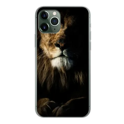 Produktbild von MuchoWow® Handyhülle Schutzhülle Hülle für iPhone 11 Pro Löwe - Licht - Porträt Silikon Softcase Handy Hülle - Handy