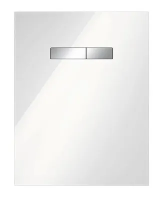 Obrázek produktu pro TECElux WC-Betätigungsplatte manuell, Glas weiß, Tasten chrom