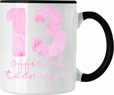 Produktbild von Trendation - 13. Geburtstag Tasse Mädchen Official Teenager 13er Geburtstag Geschenkidee  (Schwarz)
