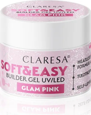 Produktbild von Claresa Soft&Easy GLAM PINK Aufbaugel 45 g