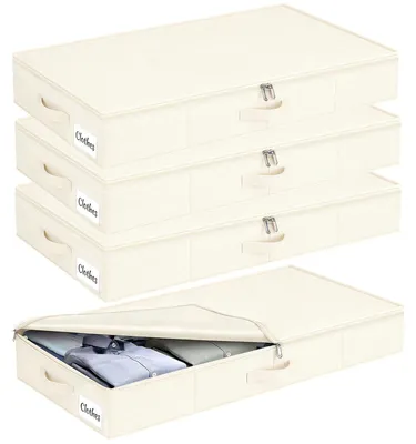 Aufbewahrungsboxen unter dem Bett, 4 Stück, 85x40x12 cm, faltbar