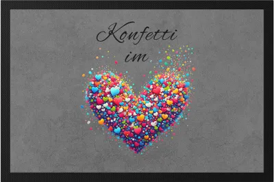 Produktbild von Konfetti im Herzen Fußmatte Karneval Fasching Herz Köln