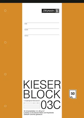 Produktbild von 10X BRUNNEN 1042923 Block A4 Kieserblock Lin3 50Bl