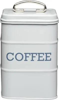 Image de Boîte à café LIVING NOSTALGIA gris H. 17cm pour 1300ml Acier Métal KitchenCraft W