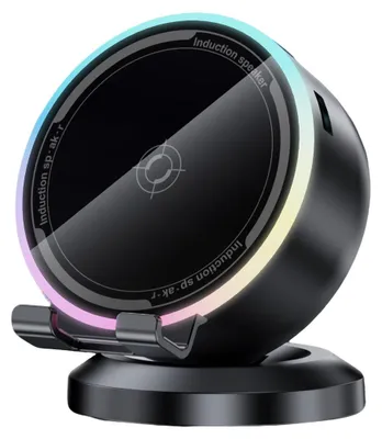 Produktbild von Zimilo RGB Bluetooth Lautsprecher mit Touch Sensor, 1200mAh, LED Licht, 5W, Bluetooth 5.3, USB-C, Tragbar, für Outdoor/Auto/Schreibtisch, Schwarz
