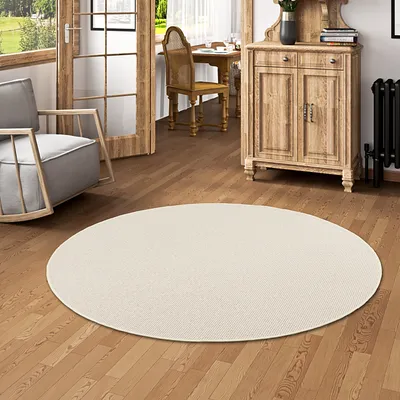 Produktbild von Teppich Bentzon Flachgewebe Sand Rund, Größe:400 cm Rund