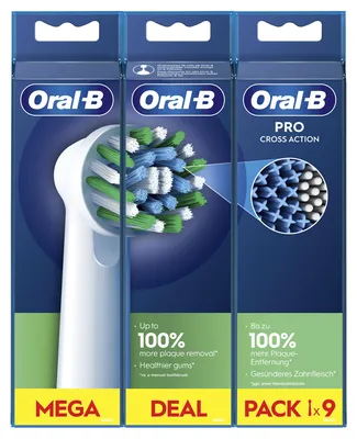 Produktbild von Oral-B Aufsteckbürsten Pro CrossAction 3+3+3 Pack OralBFFS