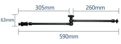 Obrázok produktu pre Univerzálna LED lampa pre digitálne zrkadlovky a GoPro, 7"/11"/23" Magic Arm, adaptéry 1/4" a 3/8"