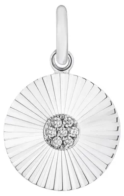 Produktbild von Anhänger Sonne aus 925 Silber rhodiniert mit 7 Zirkonia Ø 11,8mm