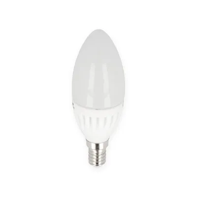 A single white LED candle bulb is shown against a plain white background.