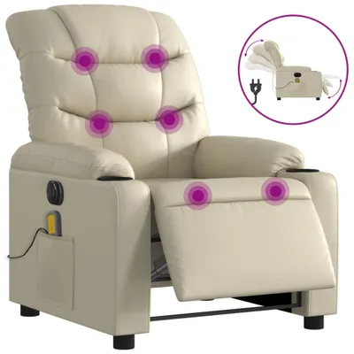 Produktbild von Massagesessel Elektrisch Creme Kunstleder