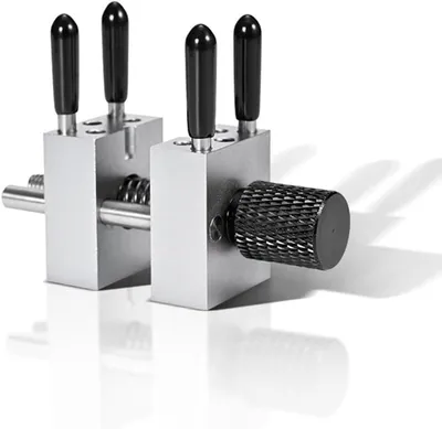 Produktbild von Mini-Präzisionsschraubstock für Modellbau – Spannwerkzeug für Bastelarbeiten – Schwarz