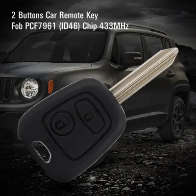 Imagen del producto de Mando a distancia para coche, con 2 botones, frecuencia 433MHz, chip ID46, compatible con Citroen Saxo, Picasso, Xsara y Berlingo