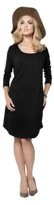 Produktbild von Damen Langarm Kleid + Umstandsmode MAMA Umstandskleid; Schwarz/S/M 36/38