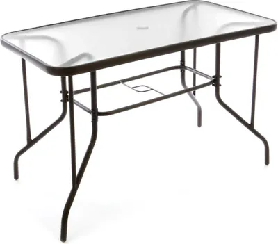 Produktbild von VCM Bistrotisch mit Glasplatte | Maße 110x60x72 cm | Glastisch | Gartentisch | Terrassentisch | Tisch