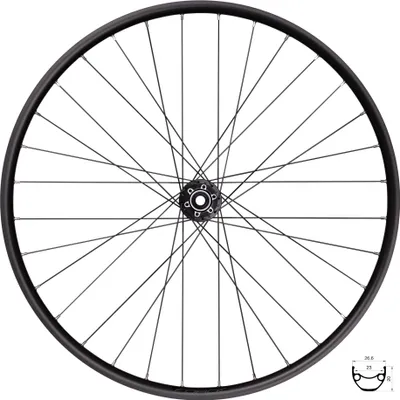 Obrázok produktu pre Predné koleso FORCE 29" DISC 622x23 pre priechodnú os 15 mm, montážna šírka 100 mm