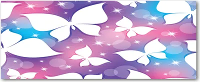 Produktbild von Tulup® Glas-Bild Wandbild aus Glas - 125x50 - Wandkunst - Wandbild hinter gehärtetem Sicherheitsglas - Dekorative Wand für Küche & Wohnzimmer  - Tiere - Schmetterlinge - Lila