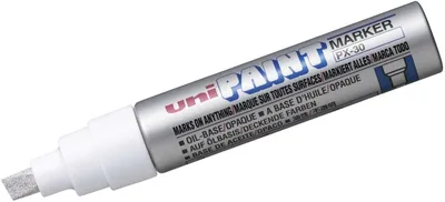 Produktbild von Lackmarker PX-30 4-8,5 silber Packung mit 6 Stück