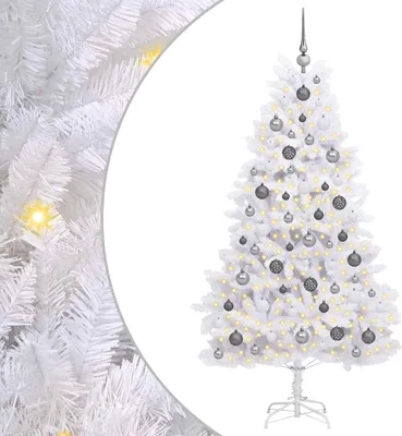 Produktbild von vidaXL Künstlicher Weihnachtsbaum Weiß 90 x 90 x 180 cm PVC und Metall