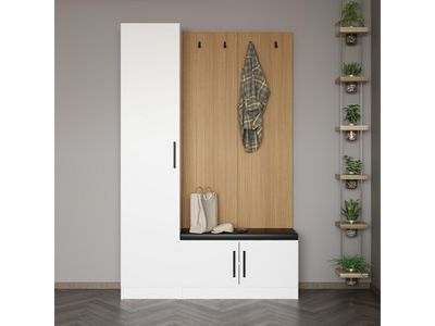 Skye Decor, Noah - 8288, Předsíňový stolek, Weiß, 100% MELAMINBESCHICHTETE SPANPLATTEN, 135 x 35 x 210 cm