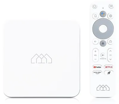 Produktbild von Homatics Box R Android TV Mediaplayer (4K UHD, HDR, 5GHz WiFi, Bluetooth, Sprachfernbedienung, Weiß)