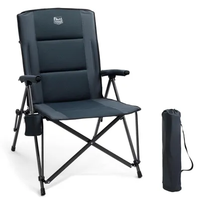 Produktbild von Campingstuhl Klappstuhl Anglerstuhl - Belastbar bis 150 kg - Gepolstert - Getränkehalter - Tragetasche