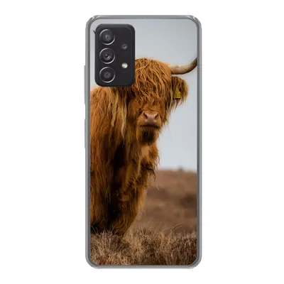 Produktbild von MuchoWow® Handyhülle Schutzhülle Hülle für Samsung Galaxy A33 5G Schottischer Highlander - Düne - Gras Silikon Softcase Handy Hülle - Kartenhalter