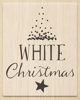 Produktbild von HEYDA 211800413 Stempel Weihnachten White Christmas Holz matt lackiert