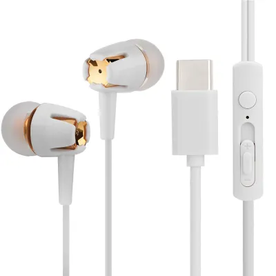 Zdjęcie produktu dla Słuchawki douszne, pewnie trzymające się w uchu słuchawki typu C do telefonów