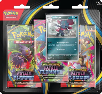 Produktbild von Snibunna | 3 Booster-Packs | Pokemon | Sammel-Karten deutsch