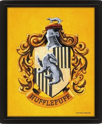 Produktbild von Harry Potter - Poster "Hufflepuff", 3D & Lentikular PM8326 (25,4 cm x 20,32 cm) (Gelb/Schwarz)