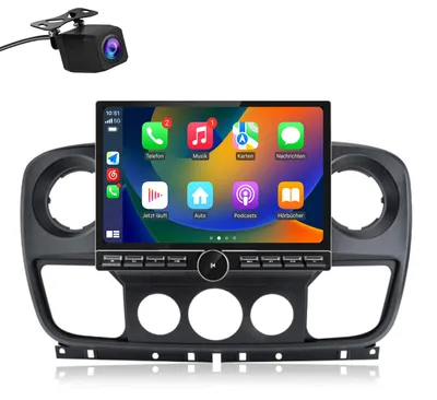 Obrázek produktu pro 13,1" autorádio CarPlay s kamerou pro Renault Master III, Opel Movano B, Nissan NV400 2010–2018, GPS navigace, WiFi, 4G, BT, SWC, 128 GB, 8jádrový procesor, DAB+, Android